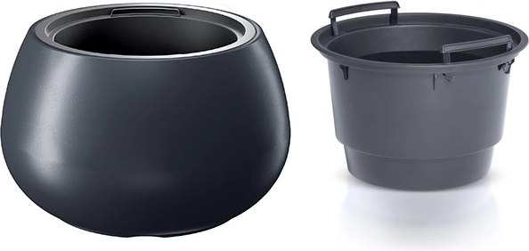 HEOS Flower Pot with Insert 37 cm – Anthracite