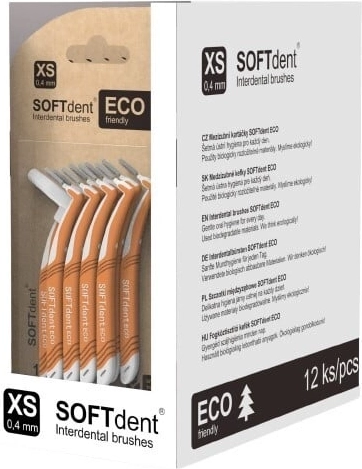 Softdent eco hambavaheharjad 0,4 mm XS kõverad