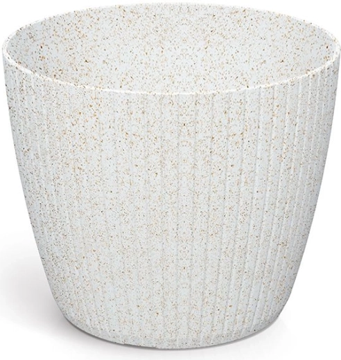 Lillepott Lamia Eco Wood 11,9 cm valge