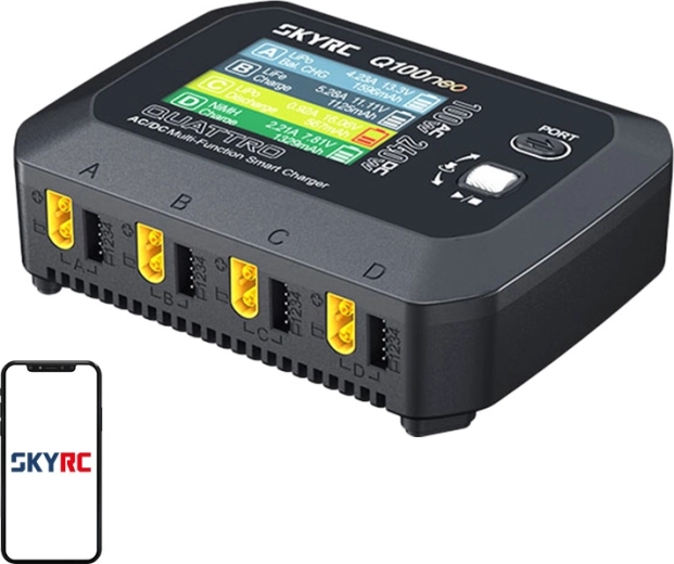 SkyRC Q100neo AC/DC multifunktsionaalne nutikas laadija mudeliharrastuse akudele