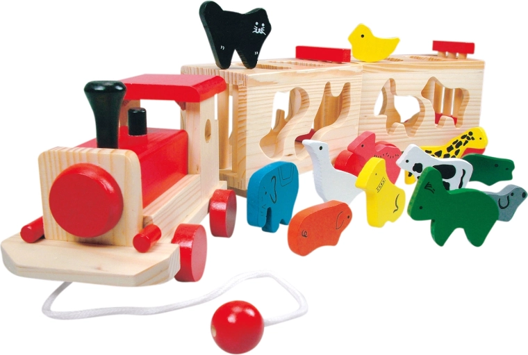 Bino Wooden Animal Train