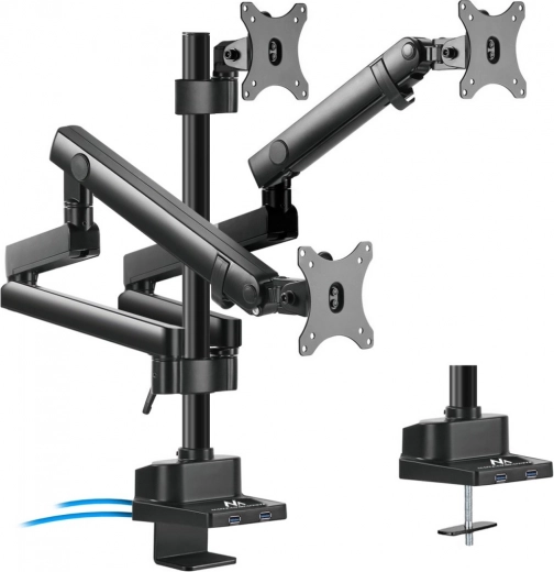 Lauakinnitus 3 monitorile USB-portidega