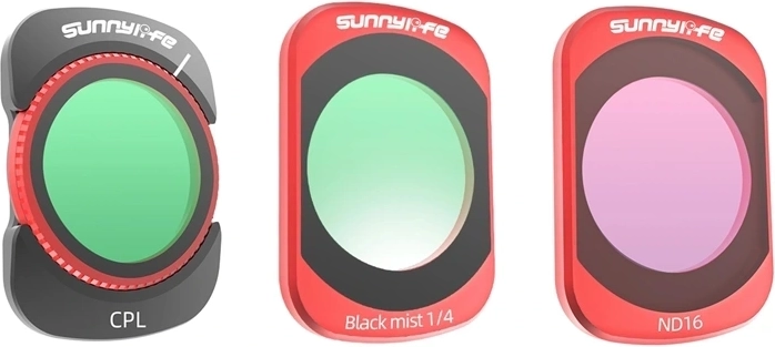 Sunnylife filtrite komplekt Osmo Pocket 4/3 jaoks (CPL, ND16, Black Mist 1/4)