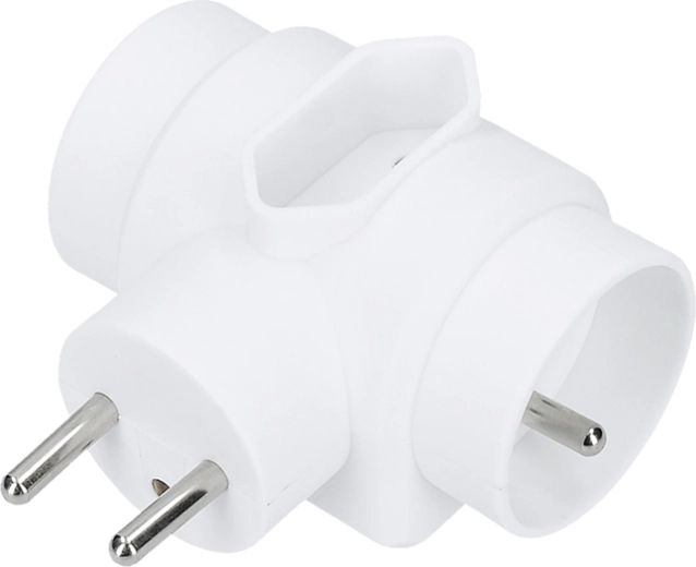 Solight pistikupesa jagaja 1× 2,5 A + 2× 10 A, valge – 1 tk