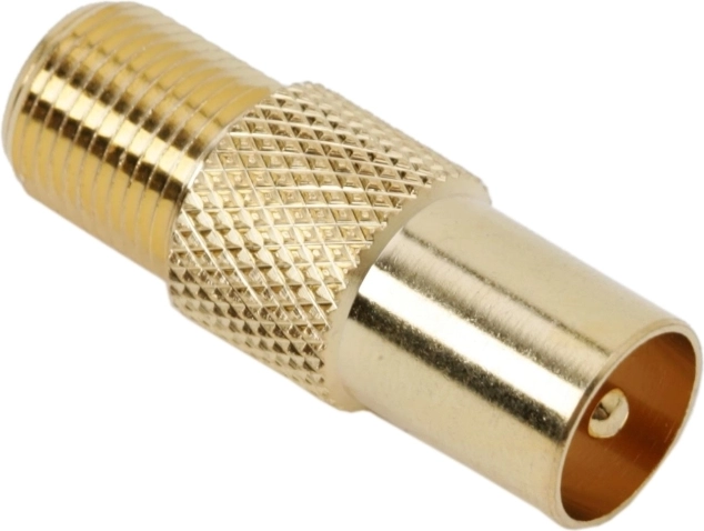 Kullatud F-pesa TV-koaksiaalpistiku adapter