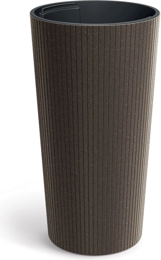 Lillepott Lamia Slim Eco Wood 30 cm, kohvivärv