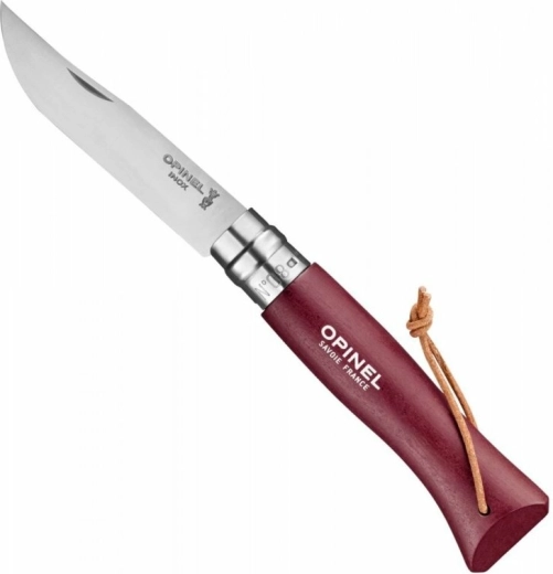 Opinel N°08 Trekking burgundy – taskunuga 8,5 cm, pöögipuit