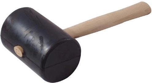 Rubber mallet 90 mm with wooden handle – Czech made