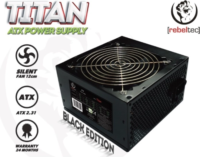 Universaalne arvutitoiteplokk ATX 2.31 REBELTEC Titan 500W