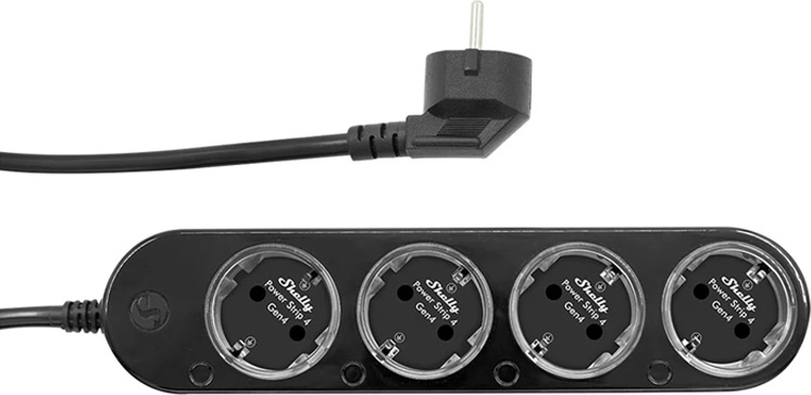 Nutikas pikendusjuhe Shelly Power Strip 4 Gen4, Zigbee/Matter, must