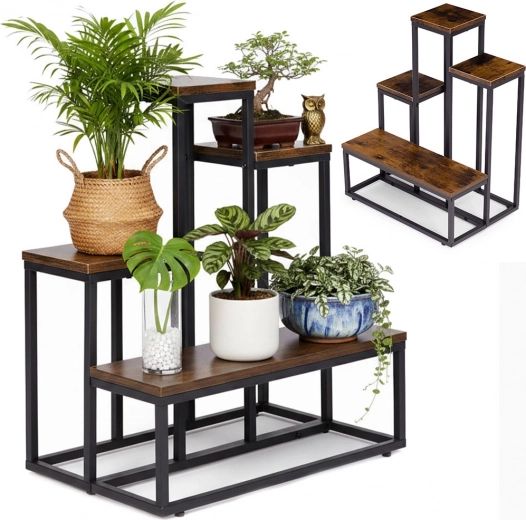 Loft-stiilis lillealus 4 riiuliga ModernHome