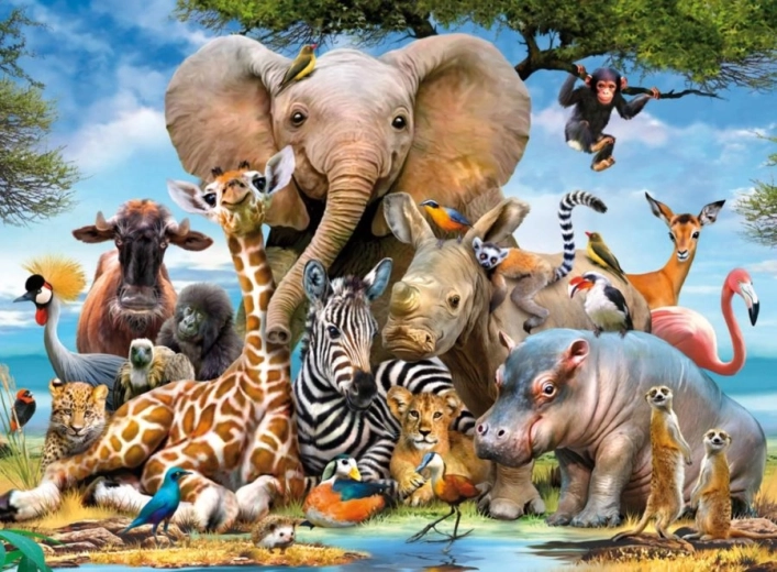 RAVENSBURGER puzzle African Friends 300 tükki