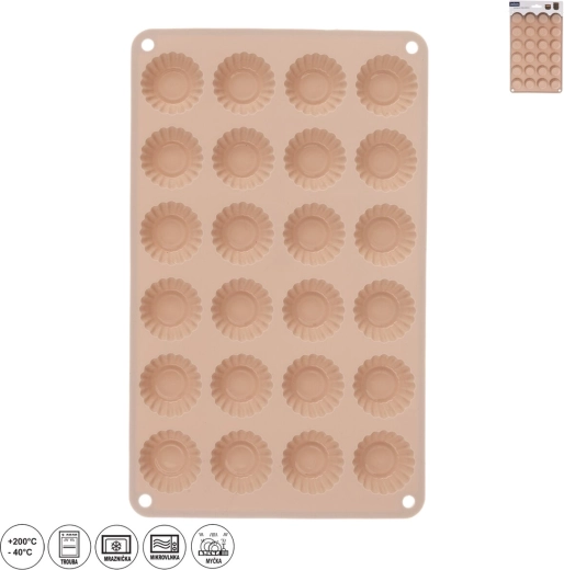 Silikoonvorm mini korvikestele 24 tk, beež