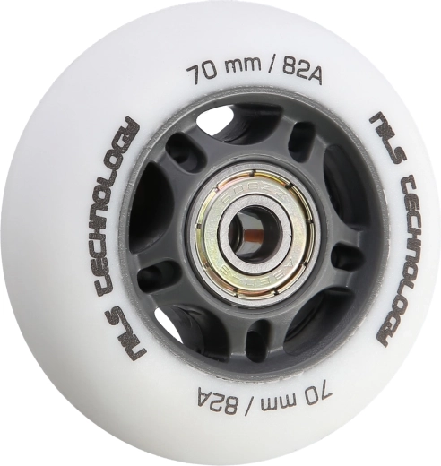 Matid rattad NILS Extreme PU 70 mm 82A koos ABEC 9 laagritega, valged, 4 tk