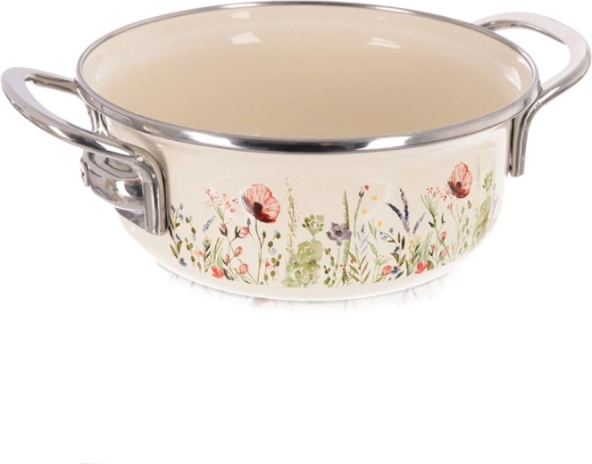 Kreemjas emailitud pott Maki 16 cm, 950 ml