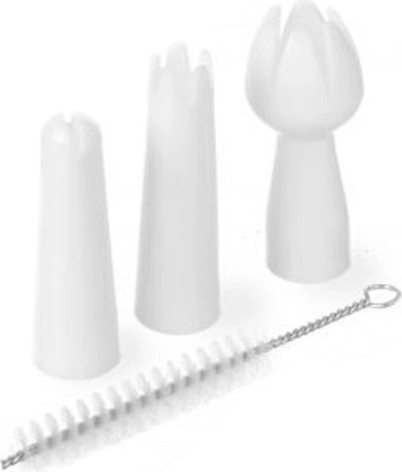 Three nozzles for creative decorating