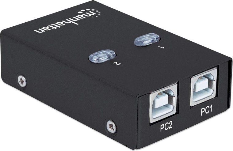 Automaatne USB 2.0 lüliti 1 seadme jagamiseks 2 PC vahel MANHATTAN