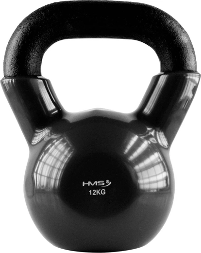 Vinüülkattega terasest kettlebell 12 kg HMS