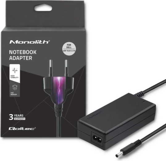 Võrgutoiteadapter DELL-ile 45 W, 19.5 V, 2.31 A, pistik 4.5 × 3.0 mm koos piniga
