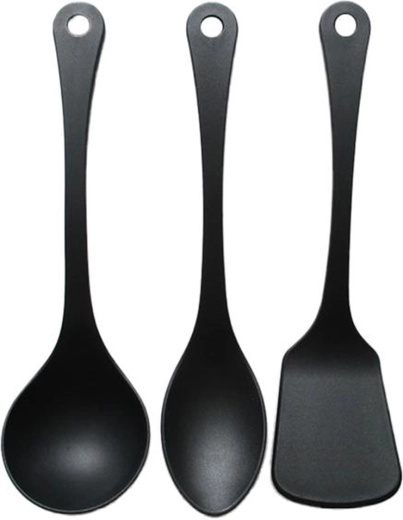 Köögitarvikute komplekt 3 tk, must