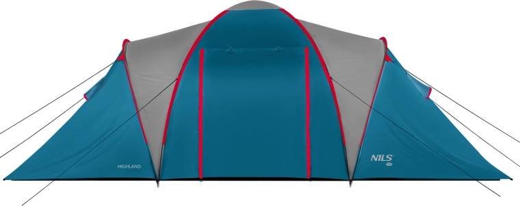 NILS Camp Highland Family Tent for 6 People, Blue/Light Grey