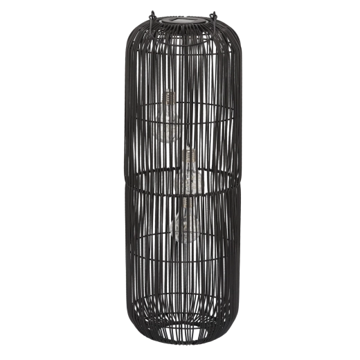 Solar black lantern 62 cm