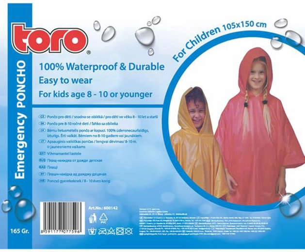 Children’s Poncho Raincoat 8–10 years
