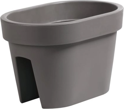 Rõdupiirde lillepott Lofly Railing hall kivi 12,3 l