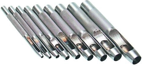 Nahkale mõeldud löögistantside komplekt 2,5–10 mm, 9 osa