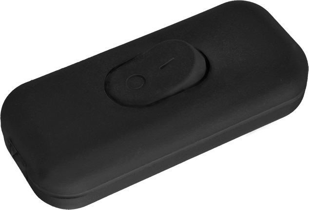 Solight single-pole inline cord switch – Black