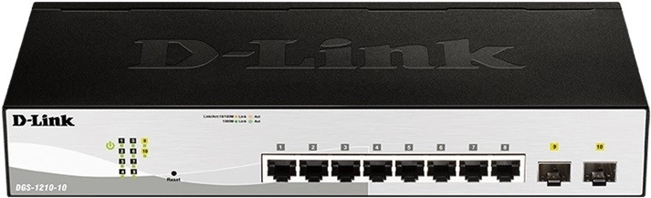 DGS-1210-10 nutikas kommutaator 8×GE 2×SFP