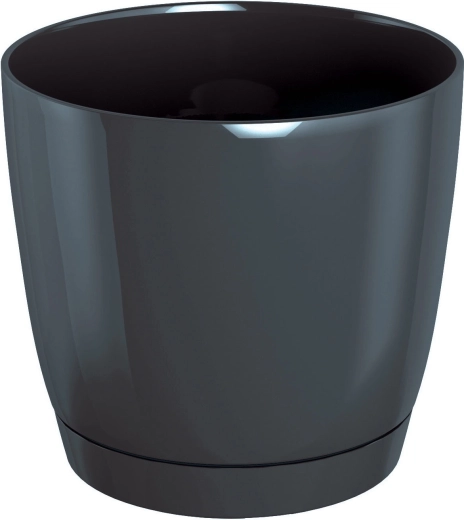 Coubi Round lillepott alusega 28 cm grafiit