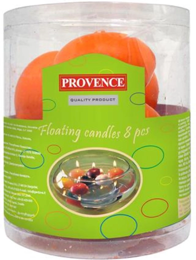 Parfüümivaba ujuv küünal Provence – 8 tk – Oranž