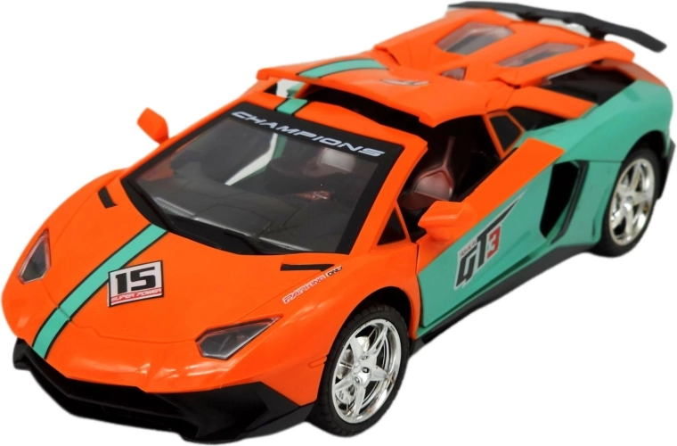 Kaugjuhtimisega võidusõidu sportauto LED-tuledega – 1 tk