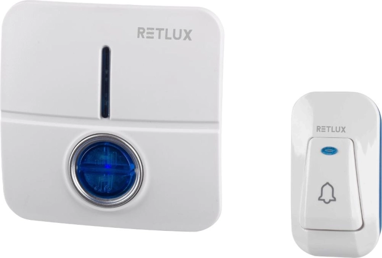 RETLUX Wireless Doorbell with Battery-Powered Button