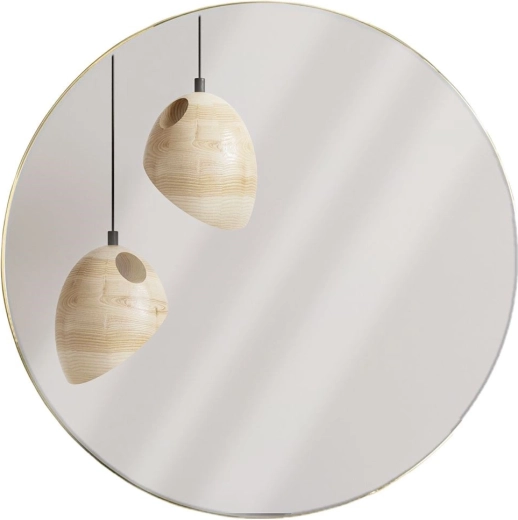 Round Wall Mirror 55 cm with Gold Frame
