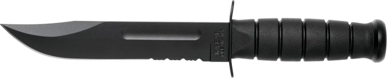 Kabar Full Size Black – taktikaline võitlusnuga 18 cm koos nahktupiga