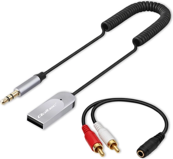juhtmevaba Bluetooth 6.0 heli-vastuvõtja koju ja autosse, 2× RCA, 3,5 mm AUX ja USB-toide, mikrofon