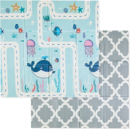 Kokkupandav mängumatt Petite&Mars Campy L 130 × 200 cm animals & hexagon