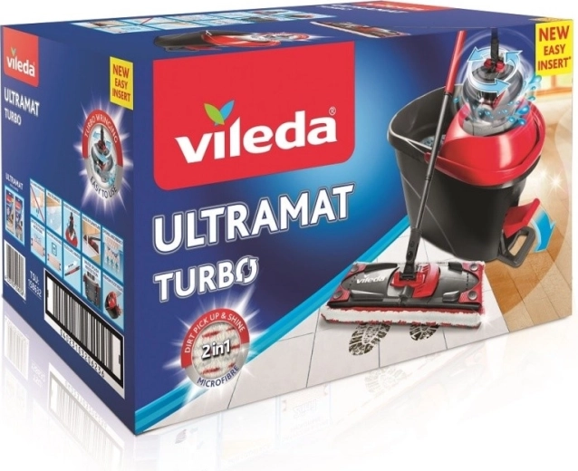 VILEDA Ultramat Turbo – lame mop pedaaliga väänajaga