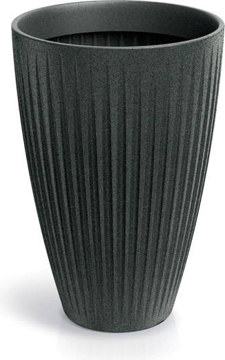 Lillepott Latia Round High 40 cm – must graniit