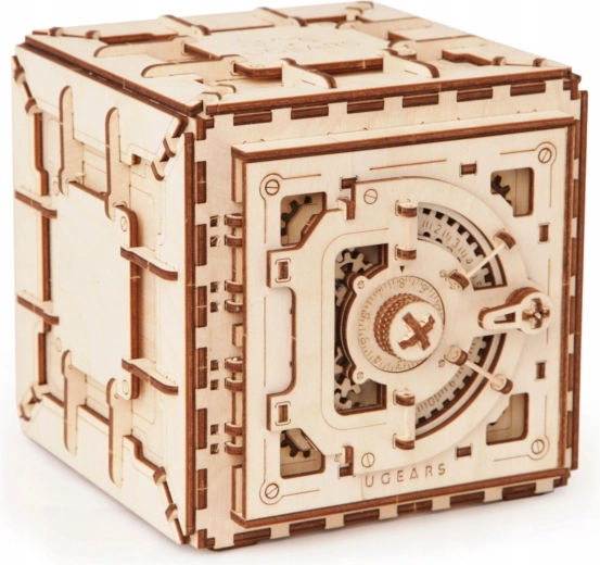 Puidust mehaaniline seif UGEARS – 3D pusle 179 detailiga