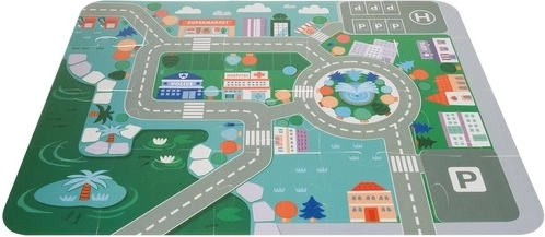 Play mat and road puzzle for city scenarios