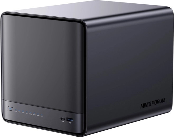 Mini PC NAS MINISFORUM N5 Pro koos AMD Ryzen AI 9 HX Pro 370, 32 GB RAM-i ja 128 GB SSD-ga