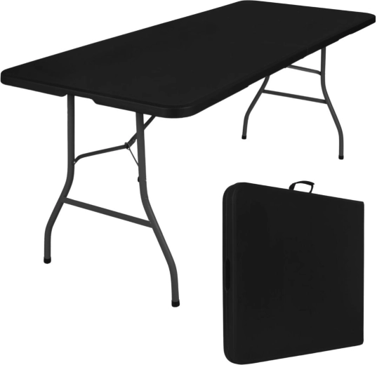 Kokkupandav aia-/catering-laud 180 cm must – 1 tk