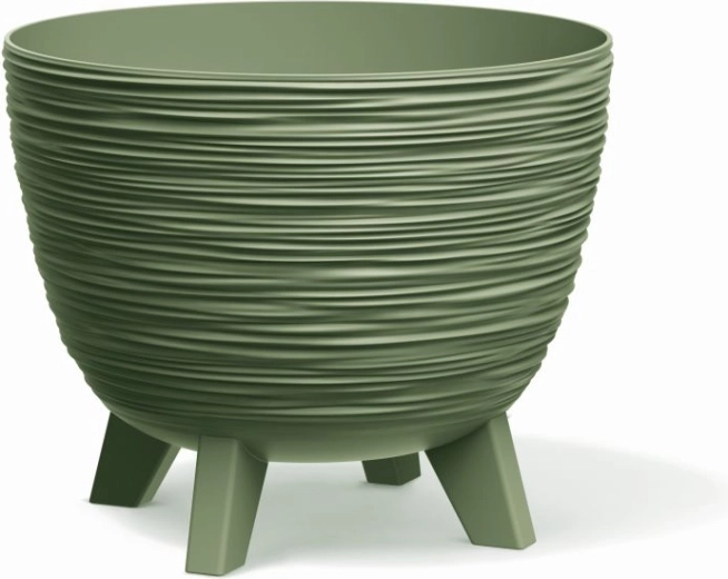 Furu Flower Pot 29 cm earthy green with feet