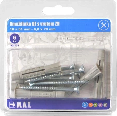 Sõlmtüübel kruviga, läbimõõt 10 mm, komplekt 6 tk
