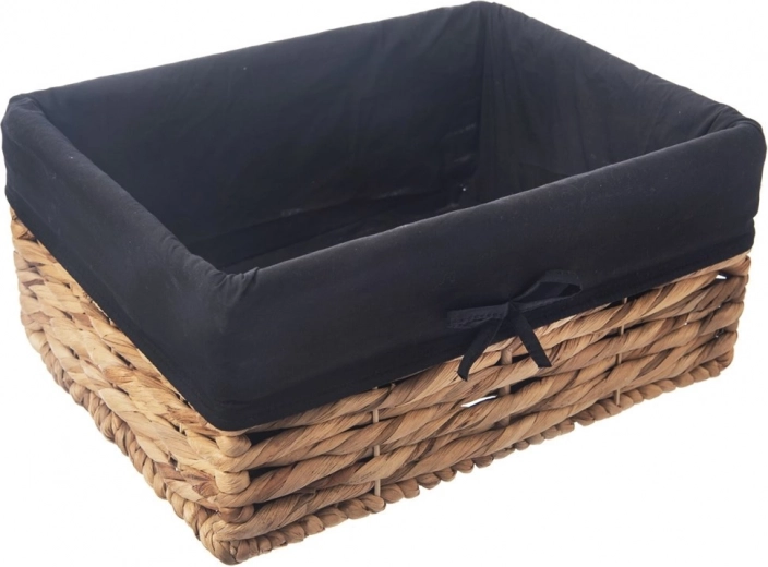 Looduslik hoiukorv tekstiilvoodriga 36,5 × 25 × 15,5 cm