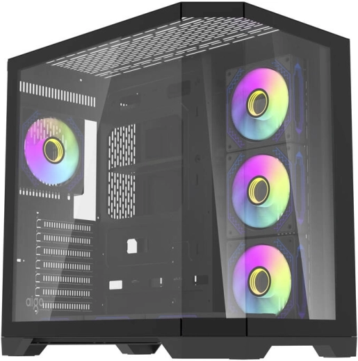 Arvutikorpus Darkflash FT418 Pro 7 ARGB ventilaatoriga (must)