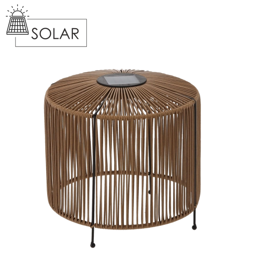 Pruun päikeseenergial töötav LED-latern 25 cm